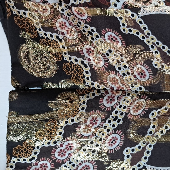 Nicole Miller Silk & Gold Lurex Strapless Mini Dress SZ 6 - Picture 13 of 16